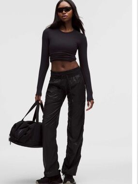 Lululemon Dance Studio Mid-Rise Pant *Shine Luxe Shine Foil Print Black 12